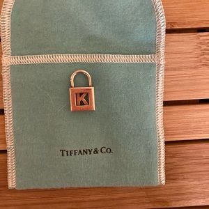 Tiffany & Co. Initial Alphabet Letter "K" Lock Charm Pendant
